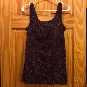 Never worn Maurice’s purple/polkadot camisole